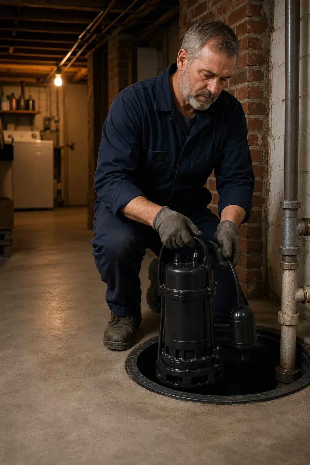 Ejector pump repair and installation crew in Kitchener